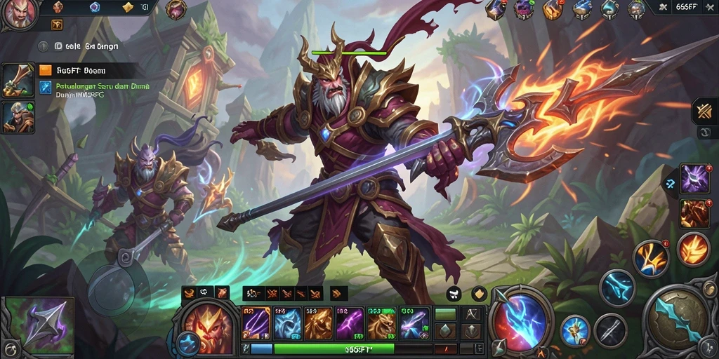 Tampilan gameplay seru dalam dunia fantasi MMORPG.