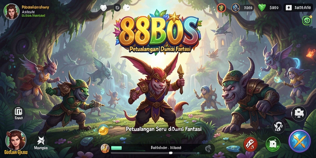 Tampilan gameplay seru di dunia petualangan 88BOS.