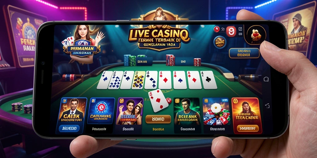 Tampilan gameplay live casino yang menegangkan dan interaktif.