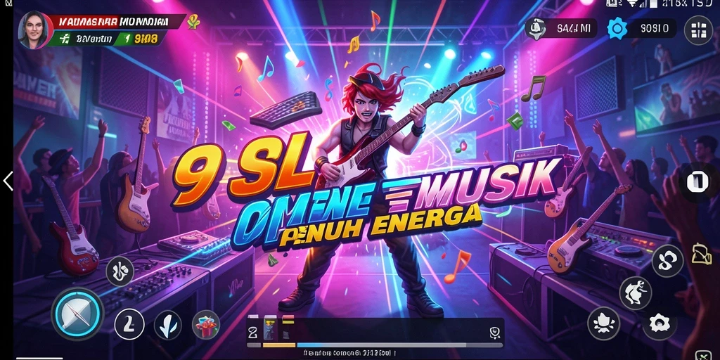 Tampilan gameplay <strong>9SL</strong> dengan tantangan musik yang seru dan interaktif.