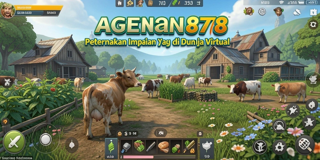 Screenshot AGEN878 menampilkan pemain yang sedang bercocok tanam di ladang.