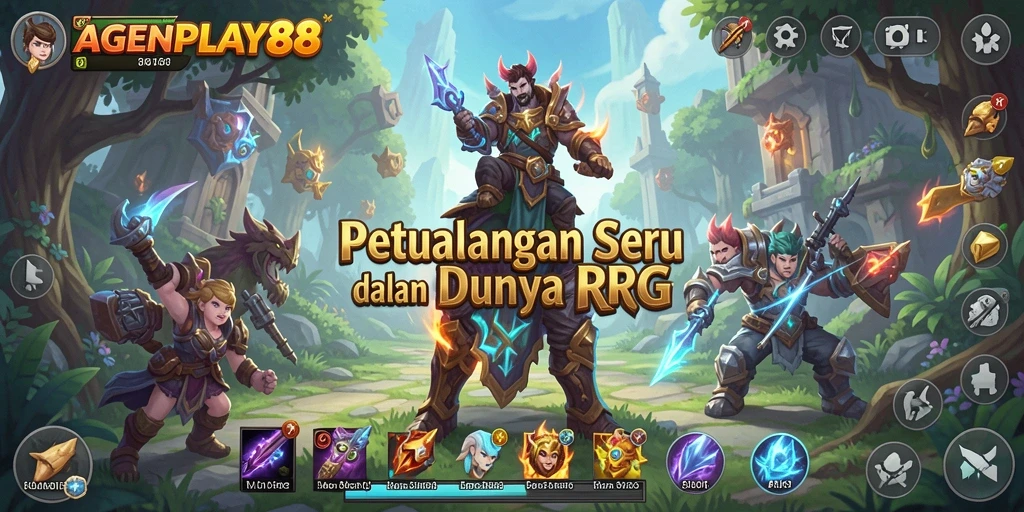 Tampilan seru gameplay AGENPLAY88 yang menampilkan petualangan RPG.