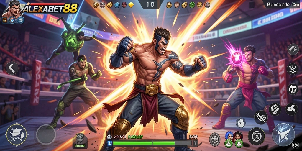 Gameplay seru ALEXABET88 dalam pertarungan Fighting.