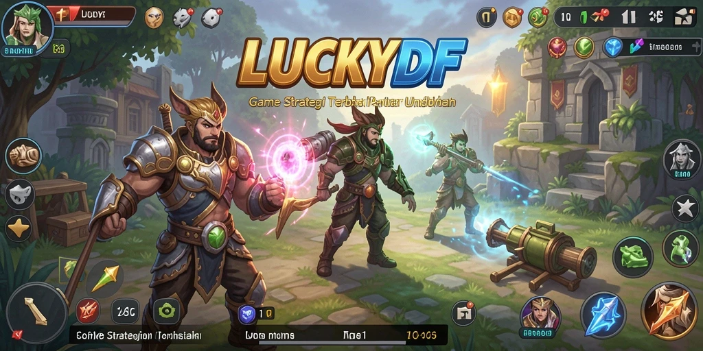Tampilan gameplay menarik di LUCKYDF yang menggugah semangat strategi.