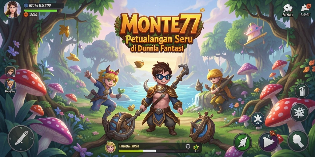 Tampilan gameplay <strong>MONTE77</strong> yang menawan dan penuh warna.