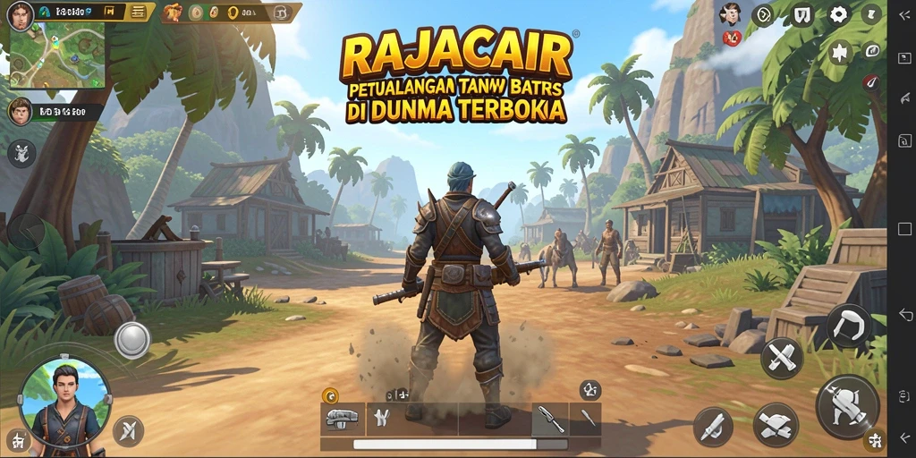 Tampilan gameplay RAJACAIR yang menakjubkan dalam dunia terbuka.