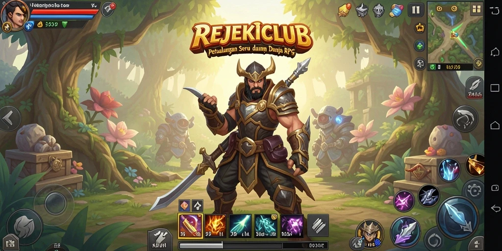 Tampilan dinamis pertempuran dan petualangan dalam REJEKICLUB.