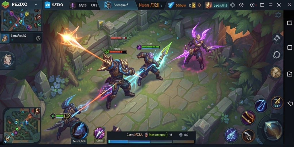 Gambaran gameplay seru dan kompetitif REZIXO.