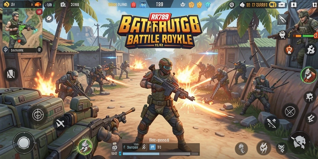 Gameplay intens dalam pertempuran Battle Royale di RR789.