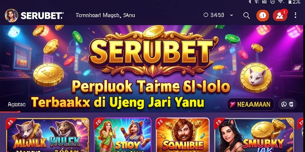 Tampilan menarik dari gameplay Slot di SERUBET