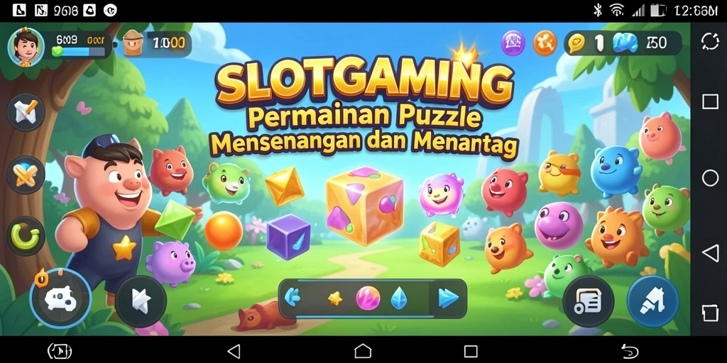 Tampilan menarik gameplay SLOTGAMING saat memecahkan puzzle.