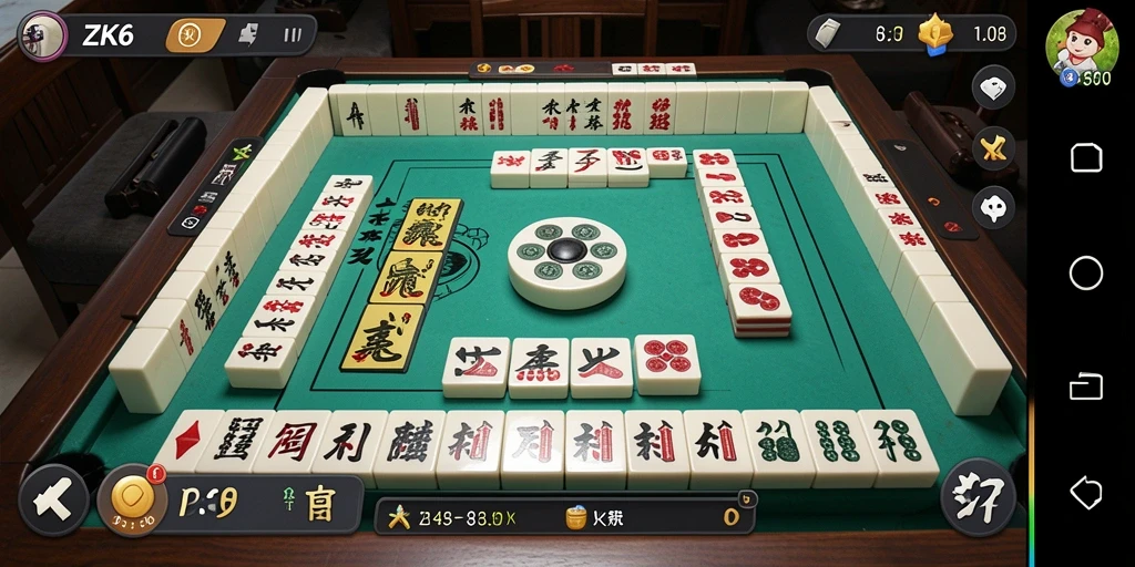 Gameplay seru dan menantang di ZK6, permainan Mahjong terbaik.